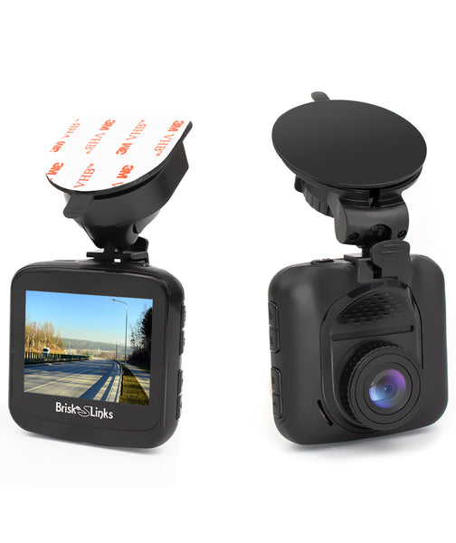 Brisk Links Dash Cam Full HD 1080P, Durable Low Profile Design, 156° Super  Wide Viewing Angle, G-Sensor, Loop Recording, Super HDR, Motion Detection