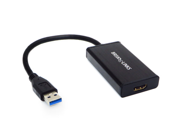 Brisk Links USB 3.0 to HDMI Adapter Converter 1080P HD Display with Audio Support Multi Monitor Adapter - Includes Bonus High Speed HDMI Cable (Not Compatible with Mac, Linux)